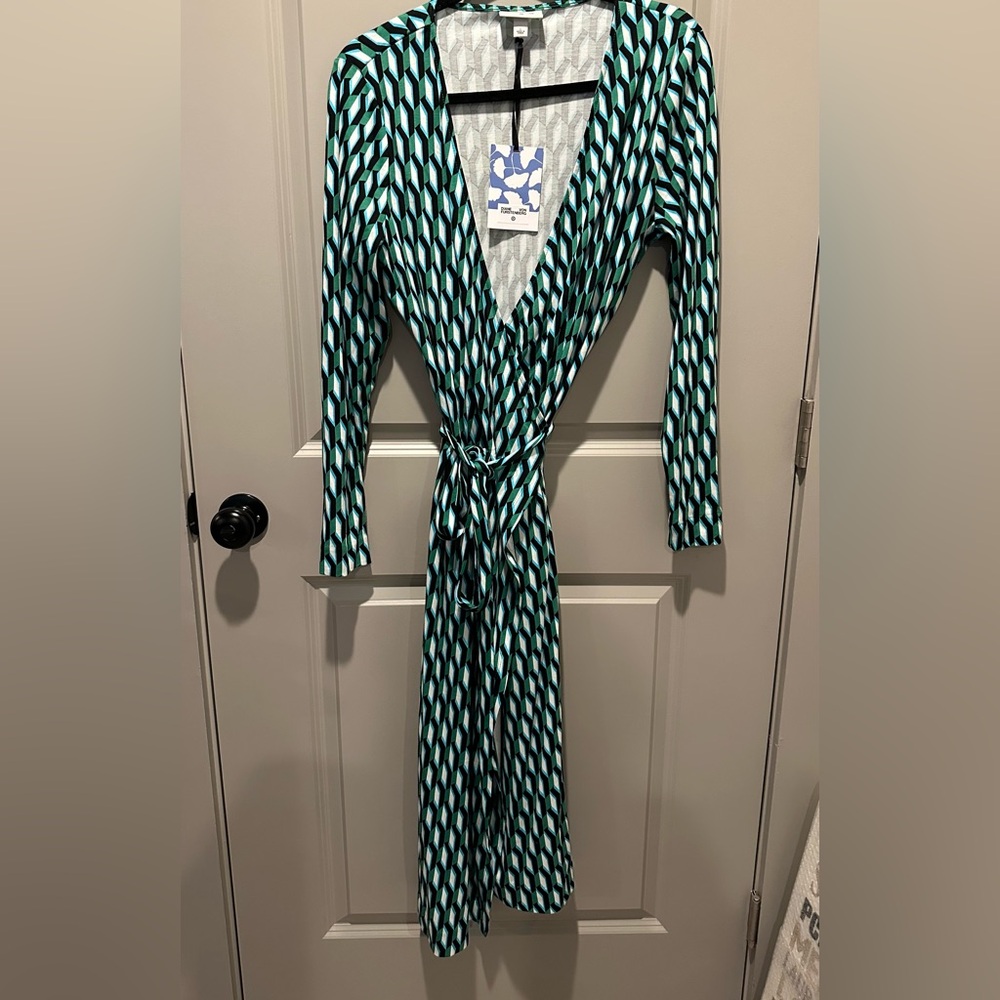 EUC DVF for Target Green Midi Wrap Dress Sz L